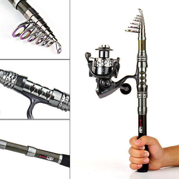 Sougayilang Fishing Rod Combos with Telescopic Fishing Pole Spinning -  Sougayilang