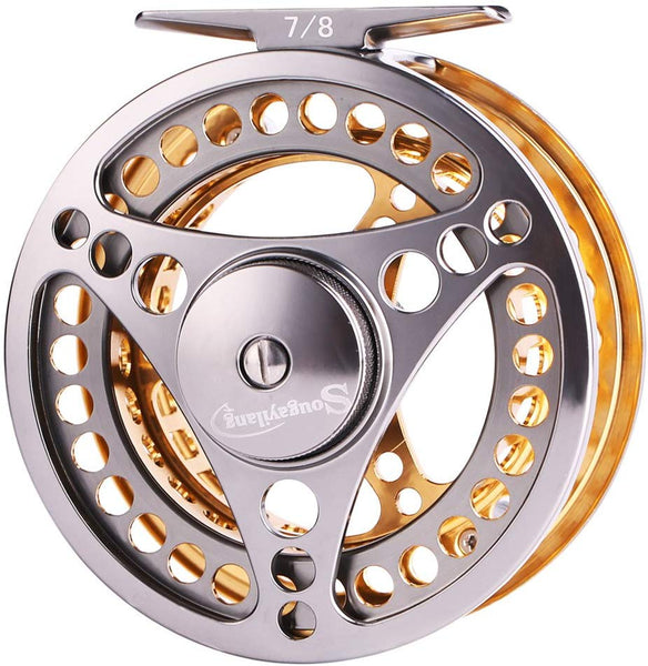 Fly Reel,Fly Fishing Reel Aluminum Fly Fishing Reel Black Adjustable Drag  Large Arbor Right Or Left-Handed Fly Reel (Size : 78)