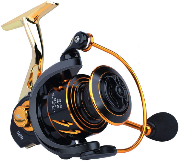 Cheap SOUGAYILANG Spinning Fishing Reel Gear Ratio 5.2:1 5BB Light Weight  Ultra Smooth Saltwater Fishing Reel Max drage 3kg