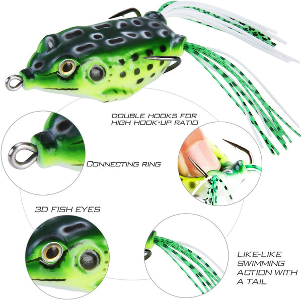 Fishing Lures Topwater Floating Weedless Lure Frog Baits with