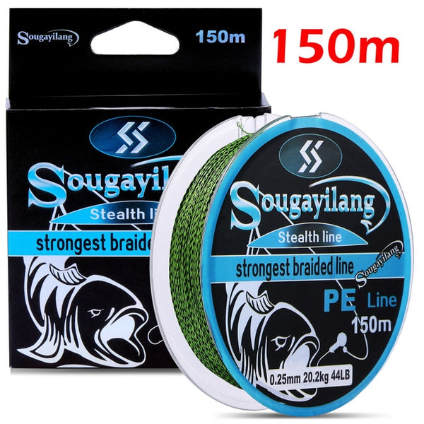 Sougayilang 150M 350 550M 4 Strands Speckled Braided Fish Line 20-78LB  Smooth Durable Carp Fishing Ice Sea Cord 0.14-0.40mm