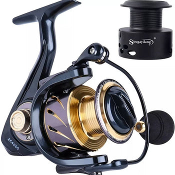 SOUGAYILANG Fishing Reels Right Hand Round Baitcasting Reel 6+1BB Conventional  Reel Reinforced Metal Body Supreme Star Drag