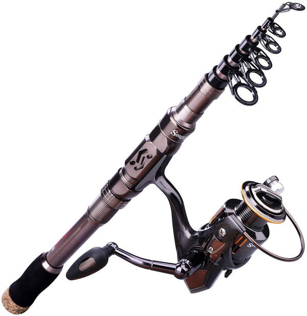 Fishing Rod/Fishing Pole Ultra-Light Portable Fishing Rod and Fishing Reel  Combination Carbon Fiber Fishing Rod for Travel Saltwater Freshwater