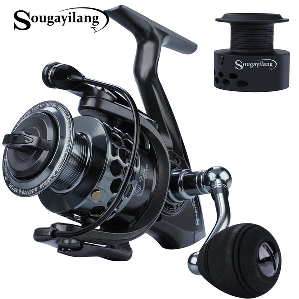 Sougayilang 2020 Spinning Fishing Reel with Spare Spool 13+1BB 5.1:1 5 -  Sougayilang