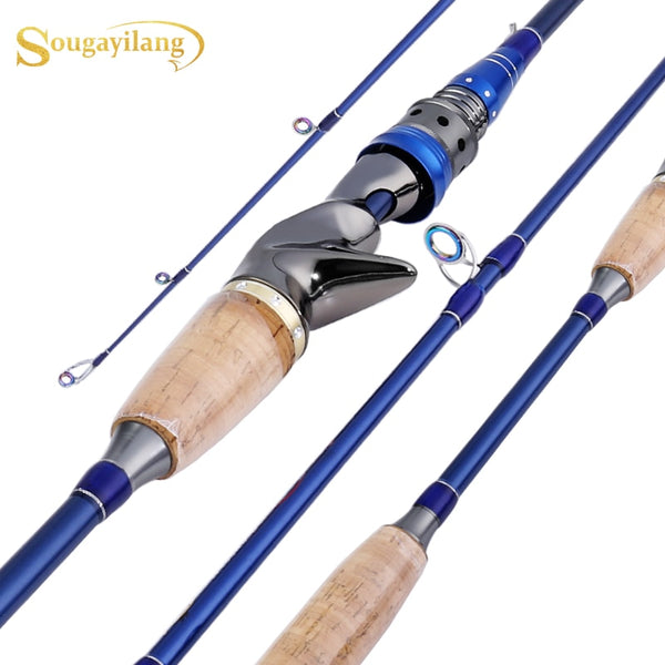 Sougayilang Casting Spinning Fishing Rod 2.1m Ultralight Carbon