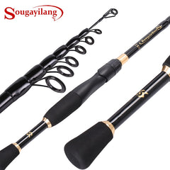 Sougayilang 1.8-2.4m Telescopic Fishing Rod and Spinning Reel with Fishing  Lure Float Ultralight Weight Travel Fishing Tackle